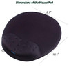 BRILA Large Mouse Pad with Ergonomic Memory Foam Wrist Rest Support - Massage Holes Design - Skidproof Pu Bottom -