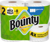 Bounty Select-A-Size Paper Towels, White, 2 Mega Rolls = 8 Regular Rolls