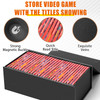 Video Game Holder, Game Disc Storage Box Compatible with Nintendo Switch Game Holder, Organize up to 28 Cases - Black