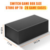 Video Game Holder, Game Disc Storage Box Compatible with Nintendo Switch Game Holder, Organize up to 28 Cases - Black