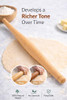 16Inch Professional French Rolling Pin for Baking Premium Sal Hardwood Dough Roller for Pizza Pastry Fondant & Cookies