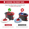 4 Pack Mop Heads Replacements for O-Ceda Easy Wrin Spin System, Microfiber Refills, Easy Cleaning Mop Repalce Head