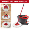 4 Pack Mop Heads Replacements for O-Ceda Easy Wrin Spin System, Microfiber Refills, Easy Cleaning Mop Repalce Head