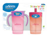 Dr. Brown's Milestones Straw to 360 Convertible Toddler Training Cup Set with Interchangeable Silicone Straw and 360