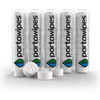 Portawipes Coin Tissues | 50 Pack with 5 Carrying Cases | Toilet Paper Tablets | Compressed Towels | Expandable Wipes