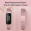 Vanjua for Fitbit Inspire 3 Bands Women Men, Stainless Steel Metal Mesh Loop Adjustable Magnetic Wristband Replacement