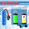 VICMILE 3.7V 800mah Li-ion Battery 2Pack with USB Chargers SM-2P Plug RC Rechargeable Battery Compatible with Remote