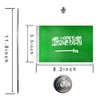 GentleGirl.USA Saudi Arabia Table Flags,Stick Small Mini Saudi Arabian Flag Office Desk Flag on Stand with Stand Base,