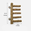AWXZOM Natural Wood Bird perches Bird Ladder Perch Parrot Ladder Hamster Climbing Toys Nature Wood Stand Parrot Chew