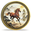 Chinese Feng Shui Horse Coin for Good Luck and Success, Prosperity Symbol, Lucky Coin Lottery Ticket Scratcher Tool &