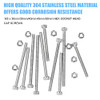 DYWISHKEY 200 Pieces M3 x 30mm/35mm/40mm/45mm/50mm Stainless Steel 304 Hex Socket Head Cap Bolts Screws and Nuts Kit
