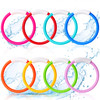JOYIN Dive Rings Pool Toys, 8 Pcs Colorful Pool Rings for Kids, Underwater Training Swimming Diving Toy for Kids Gifts