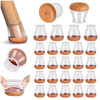 PISAO 24 Pcs Chair Leg Floor Protectors Caps Cover Pad for Hardwood Floors