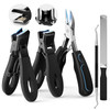 Professional Ingrown Toenail Tools Kit for Seniors,Wide Jaw Straight Nail Clippers,Large Angled Nail Clipper Cutters