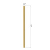 Sutemribor Brass Solid Round Rod Lathe Bar Stock, 1/2 Inch in Diameter 12 Inches in Length