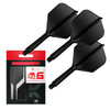 Target Darts K Flex Integrated Dart Flight and Shaft, No.6 Black (Intermediate) | 3-Pack K-Flex - No. 6, Kflex