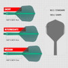 Target Darts K Flex Integrated Dart Flight and Shaft, No.6 Green (Intermediate) | 3-Pack K-Flex - No. 6, Kflex
