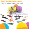 Bath Bombs for Kids with Surprise Inside - 12Pcs Kids Bubble Bath Fizzies with Sea Animal Toys, Gentle Safe for Skin Moisturize. Birthday Christmas G