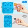 Walfos Full Size Silicone Donut Mold - 4 Inch Big Size Silicone Doughnut Pan Set, Non-Stick, Heat Resistant, BPA FREE