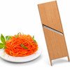 Wooden Stainless Korean Carrot Grater Steel Slicer Cutter Shredder - Russian Salad Korean Carrot Salad - 3.9 x 11 in