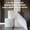 Scott Rapid-Dissolving Toilet Paper, 12 Double Rolls, 231 Sheets per Roll