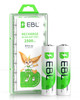 EBL 8 Pack AA Rechargeable Batteries 1.2V 2500mAh High Performance Pre-Charged AA Batteries