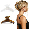 2 Pack Hair Claw Clips Women Large Tortoise Hair Clip French Design Barrettes Celluloid Leopard Print Accessories Jaw