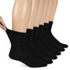Dr. Scholl's Mens Diabetes & Circulator - 4 6 Pair Packs Non-binding Comfort And Moisture Management Sock, Black, 7-12