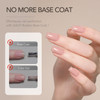 GAOY 6 Colors Rubber Base Gel Set, Jelly Builder Base Nail Gel Nude Sheer White Pink, 2-in-1 Soak Off Nail