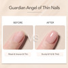 GAOY 6 Colors Rubber Base Gel Set, Jelly Builder Base Nail Gel Nude Sheer White Pink, 2-in-1 Soak Off Nail
