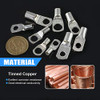 Glarks 65Pcs Assorted Heavy Duty Wire Lugs Battery Cable Tinned Copper Eyelets Tubular SC Ring Terminals Connectors