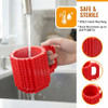 Lumsburry Build-on Brick Coffee Mug, Funny DIY Unique Novelty Drinking Cup