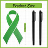 Qilery 100 Pcs Large Green Ribbon Cutouts with 2 Pcs Marker Pens Paper Mental Health Awareness Cutouts Mental Health