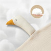 TRYTUTRY Cotton Security Blanket for Baby Boys and Girls,Cream Goose Soft Baby Loveys Muslin Cotton Blanket Great