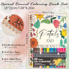 Adult Coloring Book Set, 7 x 8.2 in Spiral Bound, 24 Markers Stress Relief