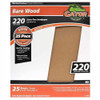 Gator 9" x 11" Bare Wood Sanding Sheets, 220 Grit, 25 Pack