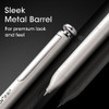 WRITECH Gel Pens Fine Point: Premium Metal Barrel Retractable 0.7mm Black Ink Pen 2ct with 2 Refills No Smear & Bleed