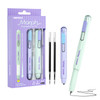 WRITECH Gel Pens Medium Point: Morph 0.7mm Black Ink Mini to Full Size Soft Grip Portable Extendable Pocket Pen Set