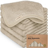 6-Pack Baby Washcloths, Soft Absorbent Washcloths for Face, Body(Earth Brown)