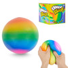 Giant 4-Inch Rainbow Stress Ball -Jumbo Big Squeeze Relief