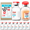 Ks-Tek Sterile Empty Vials with Self Healing Injection Port,with Flip Off Aluminum Cap,Sterile Package (20ml,10)