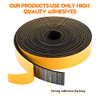 Neoprene Foam Weather Stripping, 2 Inch Wide X 3/8 Inch Thick, Door Jamb Seal Strip with Adhesive Backing for Doors &