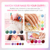 ROSALIND 30pcs All Seasons Gel Nail Polish Set with Base and Gel Top Coat