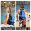WANDF Swim Bag Mesh Drawstring Backpack with Wet Pocket for Swimming, Gym, and Workout Gear (Navy Blue)