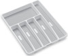 madesmart Classic 6 Compartment Silverware Tray, White