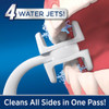 Ontel Miracle Smile Water Flosser for Teeth&Gum Health, Unique H-Shaped Flossing Head&4 Water Jets, Cordless Water