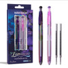 WRITECH Gel Pens Medium Point: Luminous pen set 0.7mm, Black Ink, Includes 2 Pens and 2 Refills, Silent Clicker,