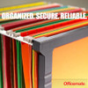 Officemate Plastic Hanging File Folder Frame, 18 Inch, Letter and Legal Size. 1 Set (91961), Black and Gray