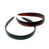 Parcelona French Wide 3/4" Shell Brown and Black Headbands for Women, 2 pcs