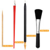 Tatuo 27 Pieces Scratch Tools Set with Scratch Color Pen Stick Scraper Black Brush for Art Paper Painting